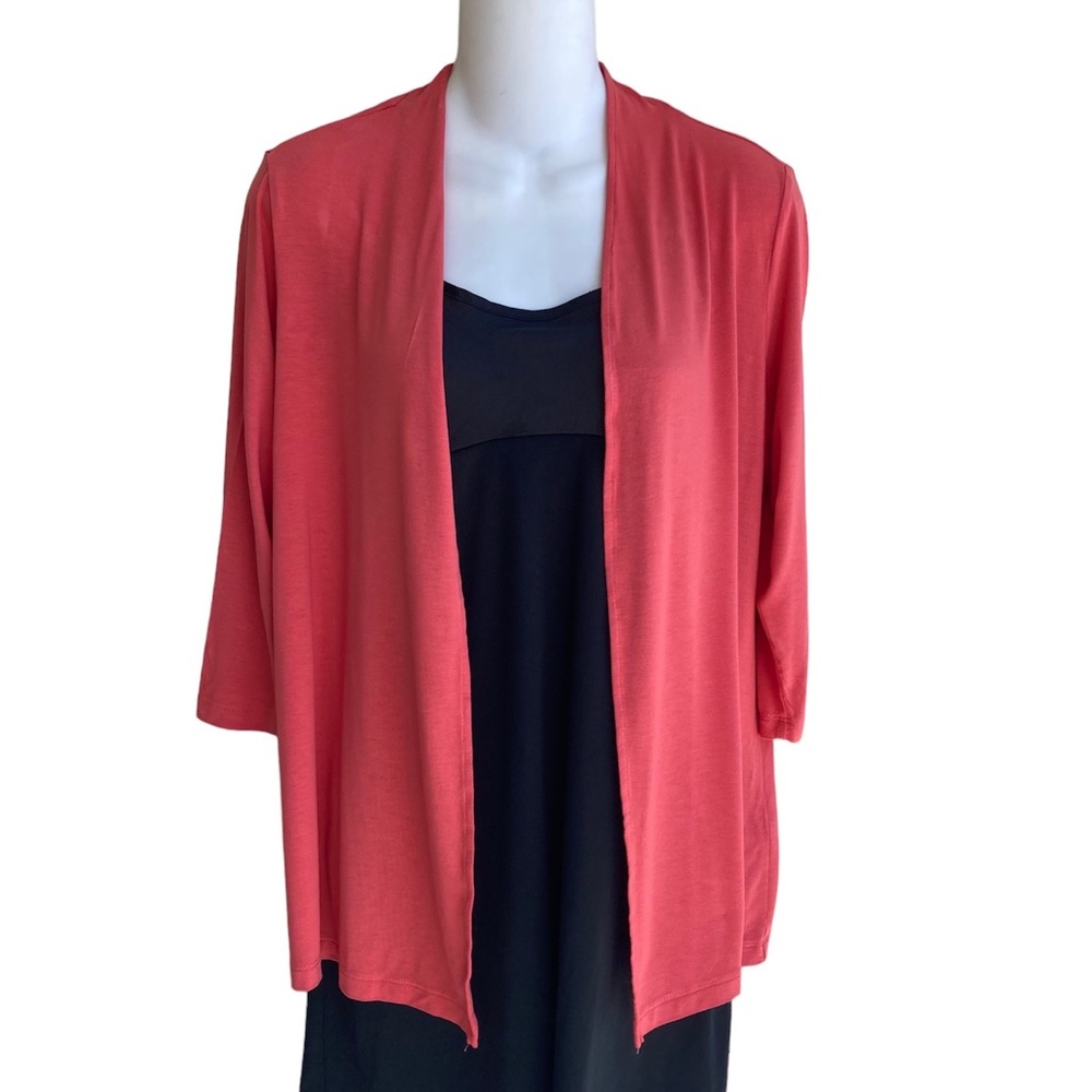 J. Jill Wearever Collection Ladies Small Salmon Open Cardigan Rayon Blend